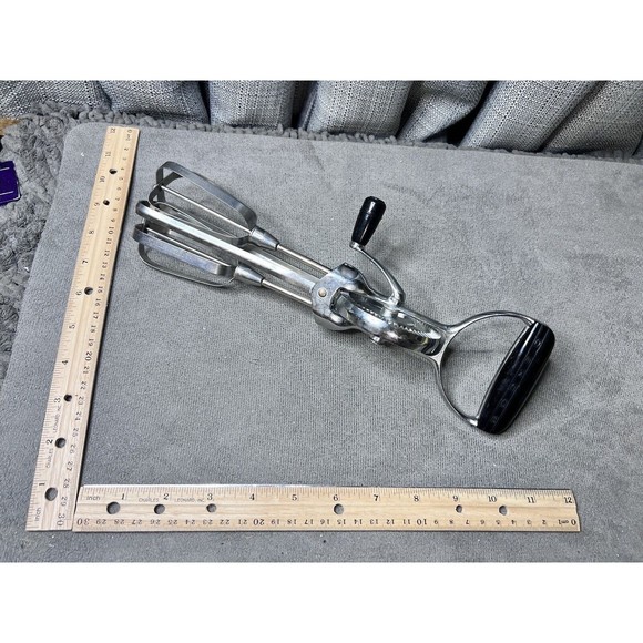 Vintage 50s Oekcoo Manual Hand Held Mixer Beater Stainless Steel USA - Picture 12 of 12